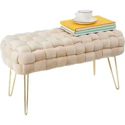 SitzBank Moderner Velvet in beige von Zedelmaier