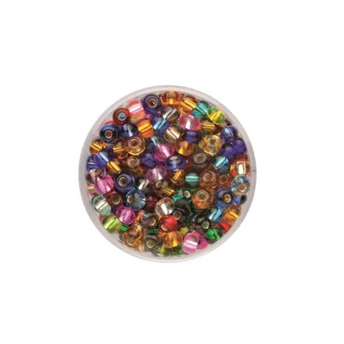 Glorex Rocailles Perlen 4,5 mm 17 g mix  Schmuckbasteln