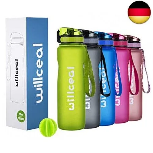 willceal Sport Trinkflasche, BPA Frei Tritan,1L (36oz), Premium Auslaufsicher
