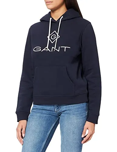 GANT Damen Lock UP Sweat Hoodie Kapuzenpullover, Evening Blue, XS