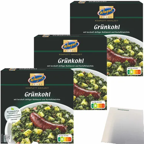 Wingbert Grünkohl 3er Pack 3x375g Packung usy Block