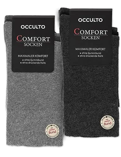 Occulto Herren Premium Socken 10er Pack (Modell: Philipp) 4 X Schwarz 3 X Anthrazit 3 X Grau 43-46
