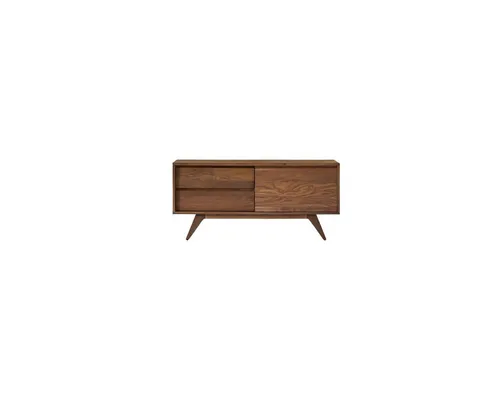 Tikamoon Sideboard Anrichte aus Nussbaumholz 130 Esmée - Praktische Anrichte „Esmée” aus Nussbaum für stilvolle Raumgestaltung. Mit 2 Schubladen und Schiebetür für optimale Organisation. Ideal für einen modernen skandinavischen Look in Ihrem Esszimmer.