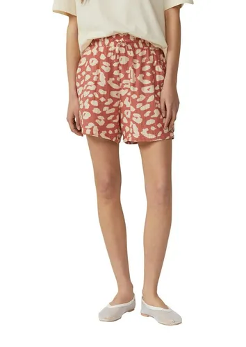 QS Shorts Sommerhose aus Musselin mit All-Over-Muster