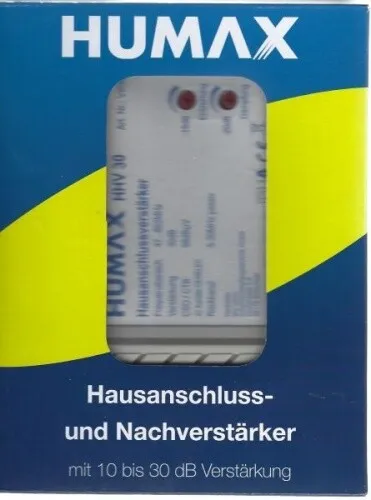 HUMAX DIGITAL Hausanschlussverstärker - TV Signalverstärker mit 4 Watt Leistungsaufnahme, ideal für Kabelfernsehen und sorgt für hohen Ausgangspegel von 108 dBµV bei geringem Energieverbrauch.
