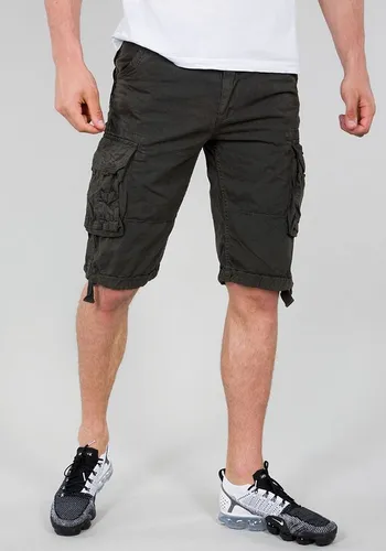 Alpha Industries Herren Jet Short - Greyblack, 33 EU - Herren-Shorts im Regular Fit aus hochwertigem Cotton Popelin mit stylischem 