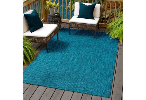 Sanat Teppich Melissa 8000, rechteckig, Kurzflor in blau von Sanat