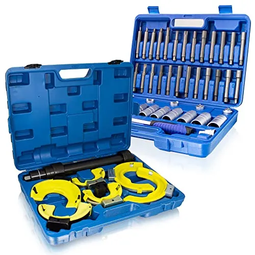 Bituxx Demontagewerkzeug Spanner für Federbeine und Stoßdämpfer (Spar-Set, MS-18842) - Praktisches Set mit Stoßdämpfer- und Federspanner-Werkzeug, aus robustem Stahl, ideal für den professionellen Einsatz in der Fahrzeugreparatur.