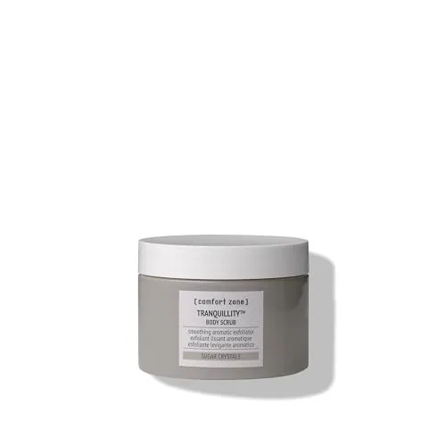 Comfort Zone Tranquillity Body Scrub - Zuckerpeeling für entspannte Haut - Medizinische Körperpflege mit beruhigenden Zucker-Kristallen für eine sanfte Exfoliation und entspannende Pflege.