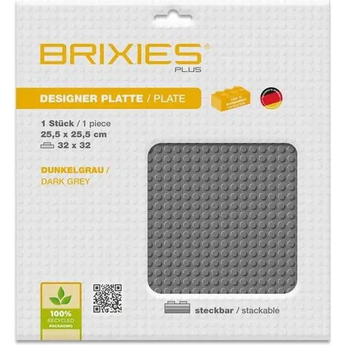Brixies Bauplatte 32x32 Basic dunkelgrau (225.011)