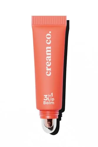 cream co. 3in1 Lippenbalsam mit Hyaluron, Ceramid & Sheabutter, Vegan Tinted Lip Balm für Feuchtigkeitsspendender & Barriere Reparierend, Lippenpflege zum Schutz vor Trockenen Lippen, Zuckerplätzchen