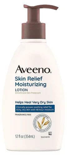Aveeno Skin Relief 24-Hour Moisturizing Lotion, Lotion, Unisex, Feuchtigkeitsspendend, Nährend, Glättend, Weichmachend, Beruhigend, trockene Haut, Empflindliche Haut, Sehr trockene Haut, 354 ml, Haferflocken