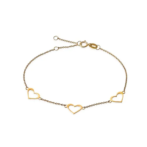 Xenox Damen Armband Fine Offene Herzen 585 Gelbgold - Elegantes 20 cm Armband aus 585 Gelbgold, ideal für besondere Anlässe oder den täglichen Gebrauch. Stilvolles Design mit offenen Herzen für einen femininen Look.