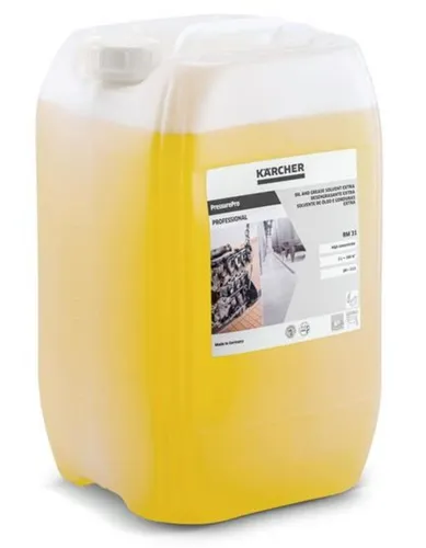 PressurePro Öl- und Fettlöser Extra RM 31, 20 l Kanister - Hochdruckreiniger, hochkonzentrierter Öl- und Fettlöser für effektive Reinigung bis 150 °C, ideal für Werkstätten, Fassaden und Lebensmittelindustrie.