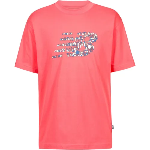 NEW BALANCE T-Shirt Herren in drift red, Größe XL FS 2025
