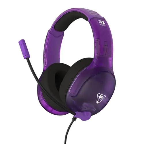Produktbild Turtle Beach Airlite Fit Kabelgebundenes Gaming-Headset – Offiziell für Nintendo Switch 1 und 2 lizenziert, robust, leicht, Violett