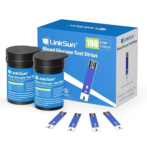 LinkSun Blutzuckerteststreifen, 100 Stück