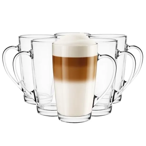 Glasmark Krosno Latte Macchiato Gläser 6er Set in weiß von Glasmark KROSNO 1992
