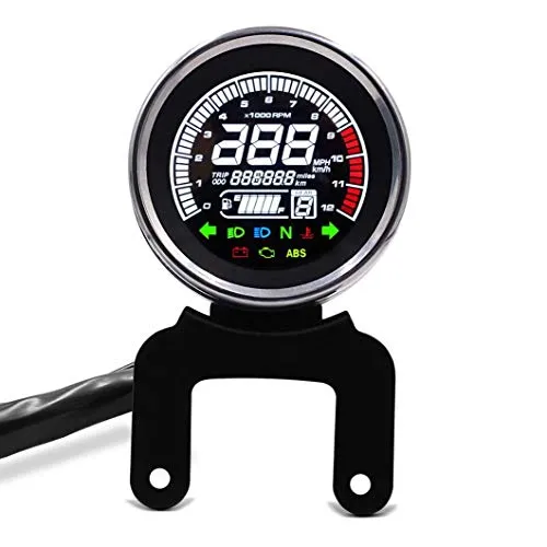 Zaddox FGX Motorrad Tachometer LCD Digital Drehzahlmesser