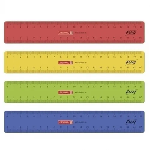 Lineal Flexi 20 cm bunt einzeln geblistert