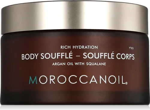 Moroccanoil Körper Soufflé 200 ml - Luxuriöse Ganzkörperpflege mit Argan-, Avocado- und Macadamiasamenölen, die trockene Haut intensiv mit Feuchtigkeit versorgt und sie geschmeidig weich macht.