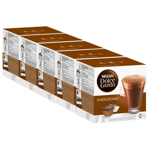 Nescafé Dolce Gusto Chococino Kakao, Schokolade, Kakaokapsel, 5er Pack, 5 x 16 Kapseln (40 Portionen)