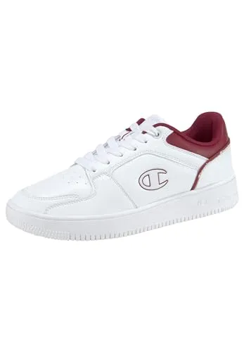 Champion RD18 2.0 Low Top Herren Schuhe - Weiß Rot, 40 EU - Herren-Sneaker mit bequemem Polyurethan-Obermaterial und rutschfester Gummisohle, ideal für sportliche Aktivitäten und den Alltag.