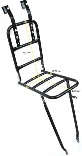 Gepäckträger für Hollandrad - Lenkermontage Schwarz - Ideal für 24