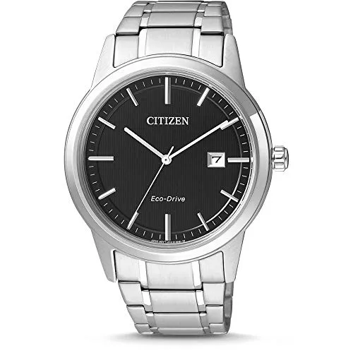 CITIZEN Herren Analog Quarz Uhr AW1231-07E, Schwarz - Armbanduhren für Herren mit Eco-Drive, Datumsfunktion und 240 Tagen Gangreserve für zuverlässige Zeitmessung.
