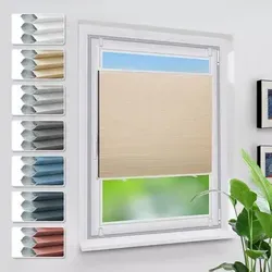 Verdunklungsplissee Wabenplissee Klemmfix Weiß beige 45x110 cm