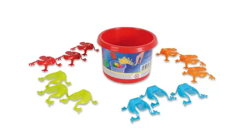 Simba Frosch-Hüpfspiel - Gesellschaftsspiel für Kinder ab 3 Jahren, fördert Motorik und Treffsicherheit mit bunten springenden Fröschen. Ideal für kurze Pausen oder wiederholten Spielspaß!