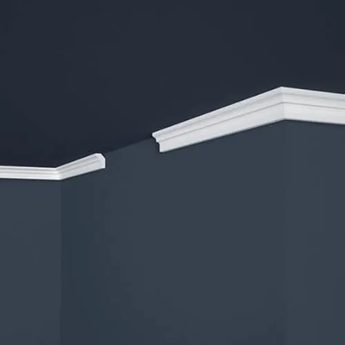 PROVISTON | Stuckleiste | Polystyrol | 17 x 25 x 2000 mm | Weiß | Deckenleiste | Überstreichbar | Einfache Montage | Hochwertig | Stabil und Leicht | 10 Meter