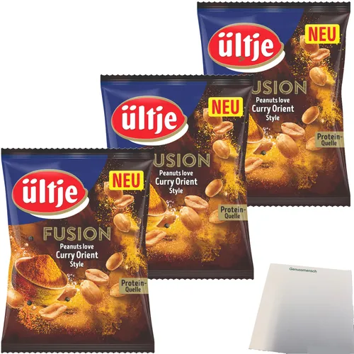 ültje Erdnüsse Fusion Curry Orient Style 3er Pack 3x150g Beutel usy Block