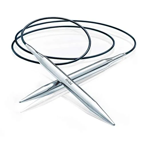 Prym 212236 Rundstricknadeln MS 100 cm 10,00 mm silberfarbig