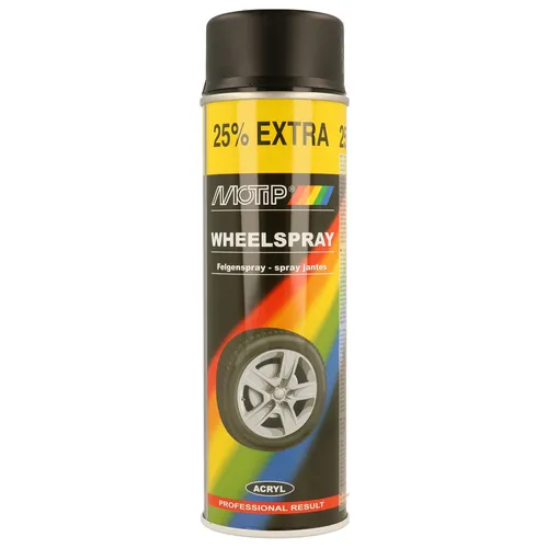 Motip Lack Wheelspray schwarz matt 500 ml 04019