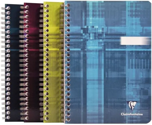 CLAIREFONTAINE Notizbuch Spiralbuch A5 liniert 90 Blatt farbig sortiert