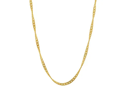 HOPLO Goldkette Singapurkette 50cm - 585er Gold - Elegante Singapurkette aus 585er Gold, 50 cm lang und 1,0 mm breit. Hochwertig verarbeitet in Juwelierqualität, ideal für besondere Anlässe. Anlaufgeschützt und hochglanzpoliert für einen strahlenden Auftritt.