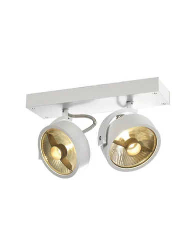 SLV Kalu 147311 Deckenstrahler GU10 Weiß (matt) - Moderne Deckenleuchte mit flexibler Ausrichtung der Köpfe, dimmbar und geeignet für Halogen- oder LED-Leuchtmittel. Ideal für individuelle Lichtgestaltung im Wohnraum.