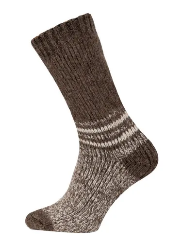HomeOfSocks Socken 95% Wollsocken Alpaka Meliert Streifen Extra Dick Extra dicke und strapazierfähige Socken mit 95% Wolle Alpakawolle