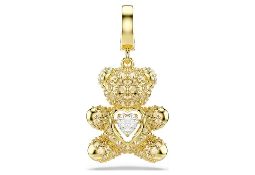 Swarovski Damen Charm Idyllia Teddy gold 5743147 in gold von Swarovski