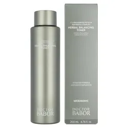 BABOR DOCTOR BABOR MICROBIOMIC HERBAL BALANCING TONER 200 ml - Gesichtstonic mit pflanzlichen Extrakten zur Verfeinerung des Hautbildes. Reduziert Unreinheiten und ölige Glanzstellen, während Niacinamid die Haut schützt und kleine Fältchen mildert.