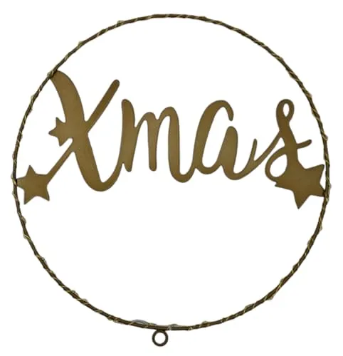 Lichterkranz Weihnachtsbeleuchtung LED warmweiß Weihnachtsdeko Ring Kranz Ø 30 cm