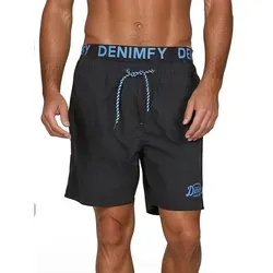 DENIMFY Badehose Herren Lang DFNeo mit Doppeltem Bund - Herren-Bademode mit doppeltem elastischen Bund und verstellbarem Kordelzug für optimalen Tragekomfort. Ideal für Schwimmen und Outdoor-Aktivitäten in modernem Print-Design.