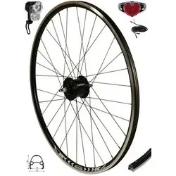 REDONDO 28 Zoll Vorderrad mit Shimano Nabendynamo und AXA Beleuchtungsset