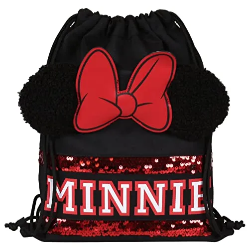 Disney Minnie Maus Turnbeutel/Rucksack schwarz-rot 32x39 cm Einheitsgröße