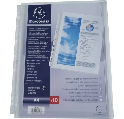 EXACOMPTA Organisationsmappe Prospekthüllen Exacompta 5507E - DIN A4 - 10Stk (1-St)