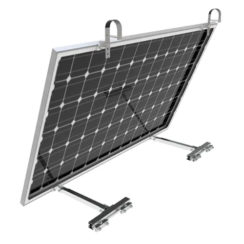 Protron Balkonkraftwerk Halterung Geländer Befestigung für PV Photovoltaik Solarpanel Montage aus Aluminium + Edelstahl (1x 2er Set - rund, 0% Mwst. Gemäß §12 Abs. 3 UStG)
