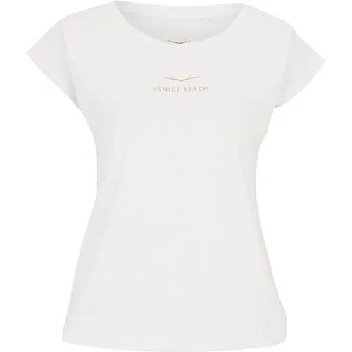 Venice Beach T-Shirt VB Wonder in Cloud White, Größe L - Sportliches T-Shirt aus weichem Materialmix für optimalen Tragekomfort. Ideal für Training und Freizeit, mit modernem Rundhalsausschnitt und Kurzarm-Design.