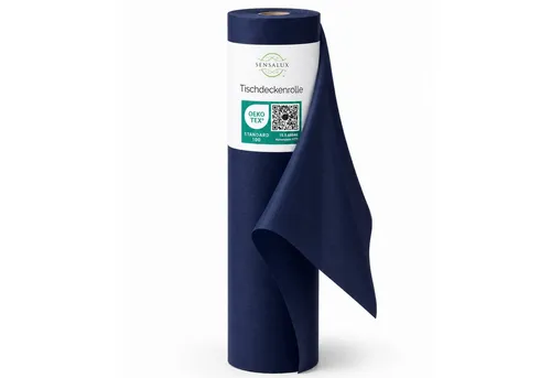 Sensalux Tischdecke Dunkelblau 1,18m x 25m - Vielseitige Tischdeckenrolle in Dunkelblau, ideal für Feiern und Veranstaltungen. Aus robustem 100% Polypropylen gefertigt – perfekt für stilvolle Anlässe!