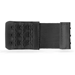 Pro Home BH-Verlängerung Elastischer Bra Extender - 9,5cm x 2,5 bis 5,5cm (3 St), flexible Erweiterung für BH's - BH-Verlängerer - Verlängerung schwarz 9,5cm x 4cm